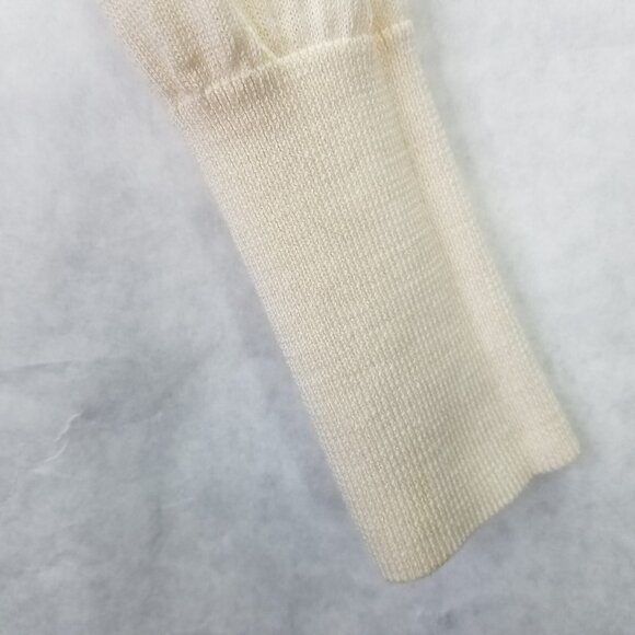 Uniqlo × Marimekko Mock Turtleneck Sweater S Knit Wave Cream Gray Black Wool - Picture 9 of 15